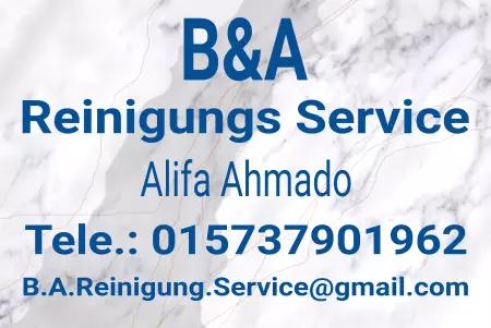 Geschaeftsschilder Tuerschilder EingangFirma B&A Reinigungsservice Bild