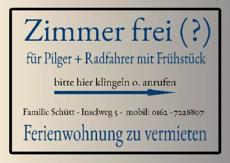 Geschaeftsschilder Tuerschilder Eingang Firma Ferienwohnung zu vermieten Bild