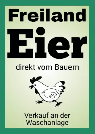 Geschaeftsschilder Tuerschilder Eingang Firma Freiland Eier Bild