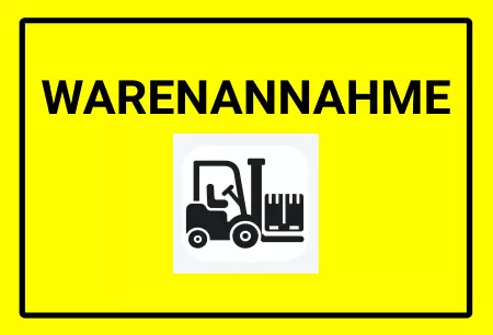 Geschaeftsschilder Tuerschilder EingangFirma Warenannahme Bild